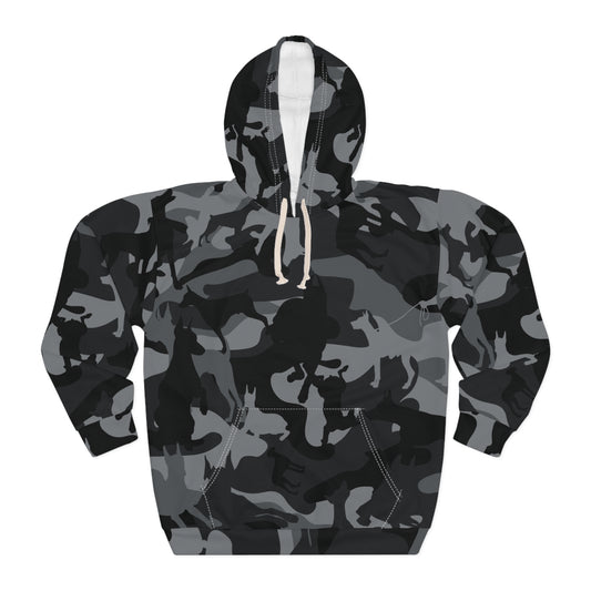 Doberman Camo 11 Unisex Pullover Hoodie (AOP)