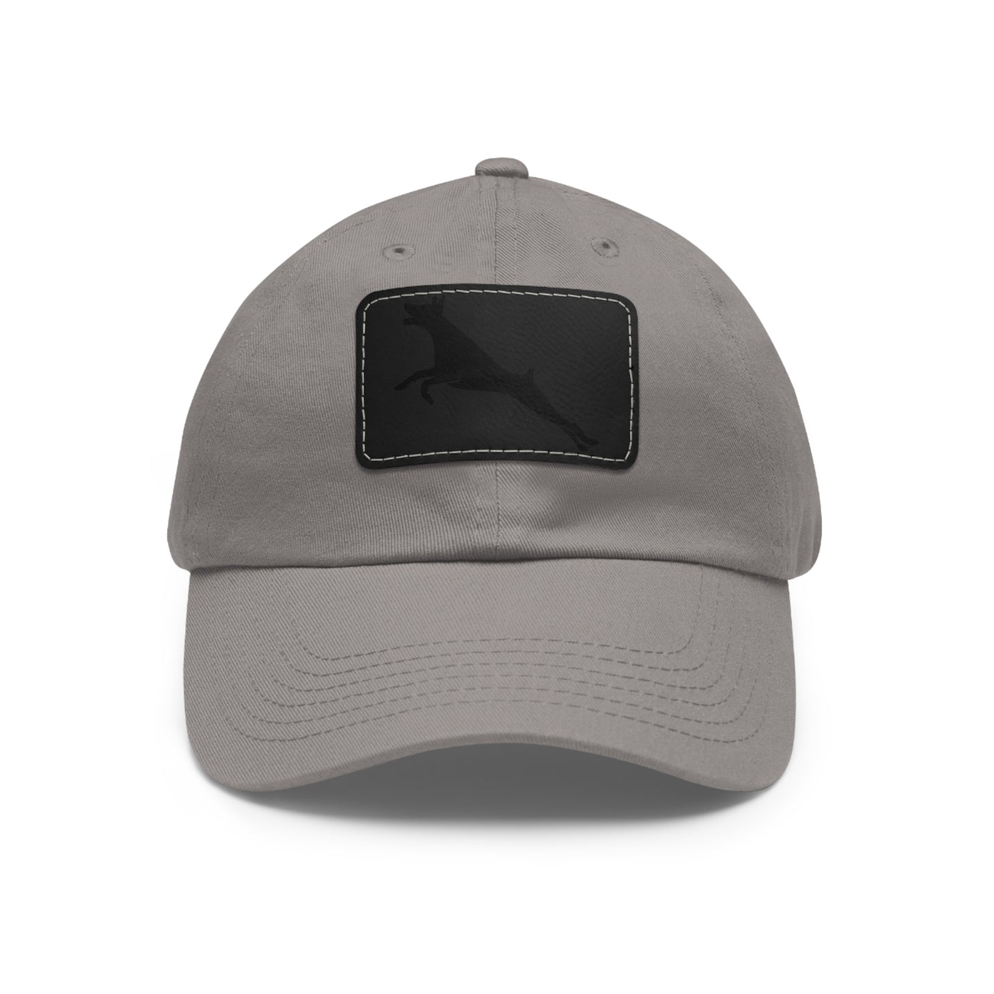 Run 2 Dad Hat with Leather Patch (Rectangle)