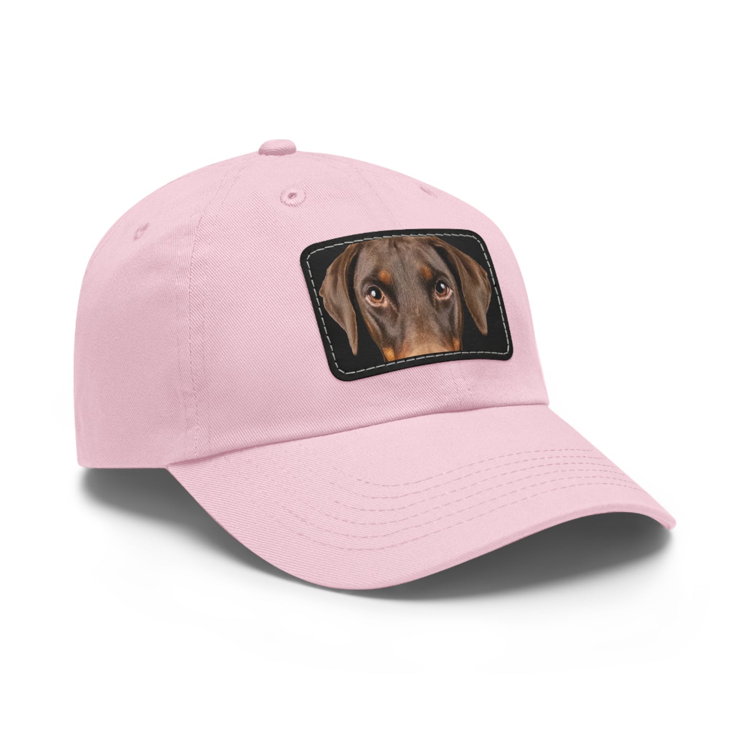 Doberman N 1 Rust Dad Hat with Leather Patch (Rectangle)