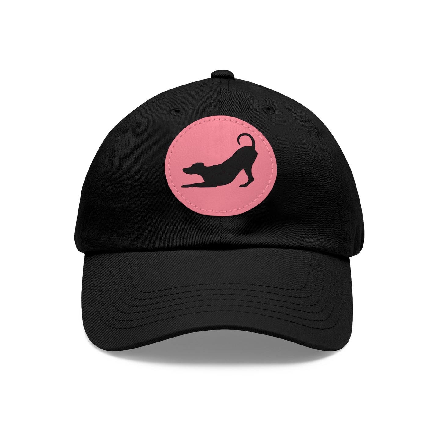 N 4 Dad Hat with Leather Patch (Round)