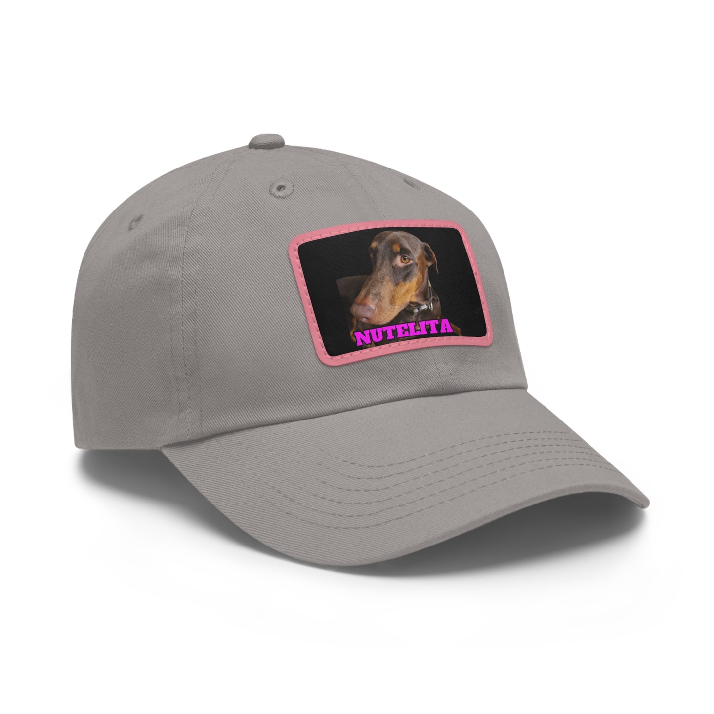 Custom Picture & Text Dad Hat with Leather Patch (Rectangle)