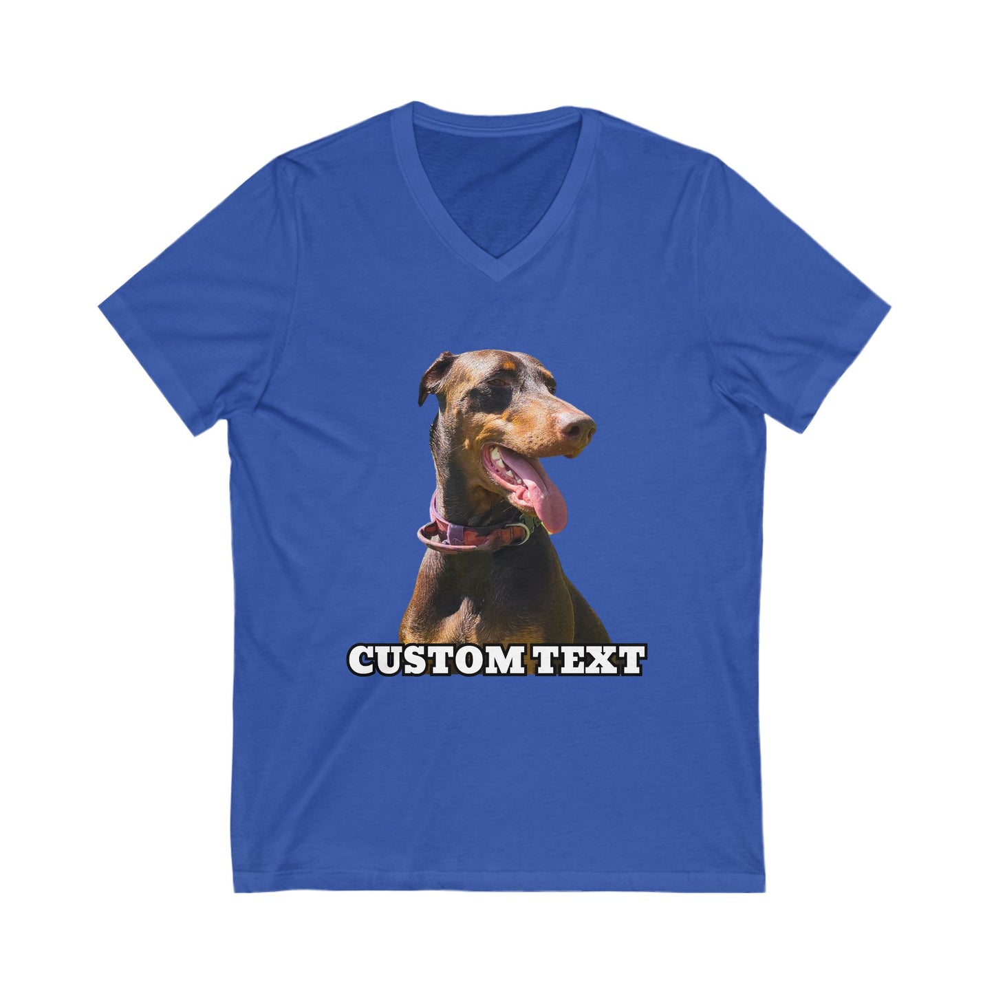 Custom Unisex Jersey Short Sleeve V-Neck Tee