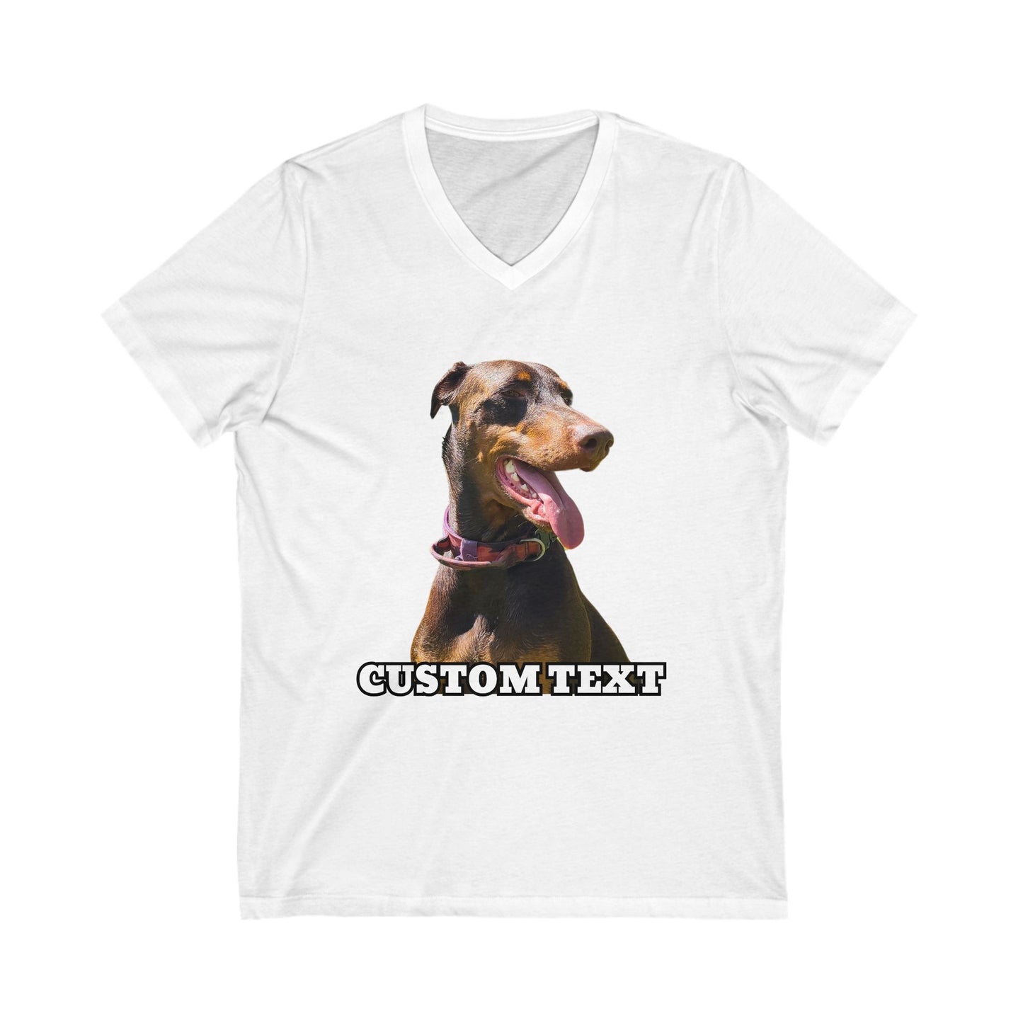 Custom Unisex Jersey Short Sleeve V-Neck Tee