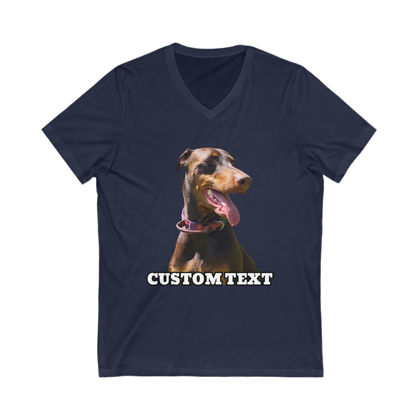 Custom Unisex Jersey Short Sleeve V-Neck Tee