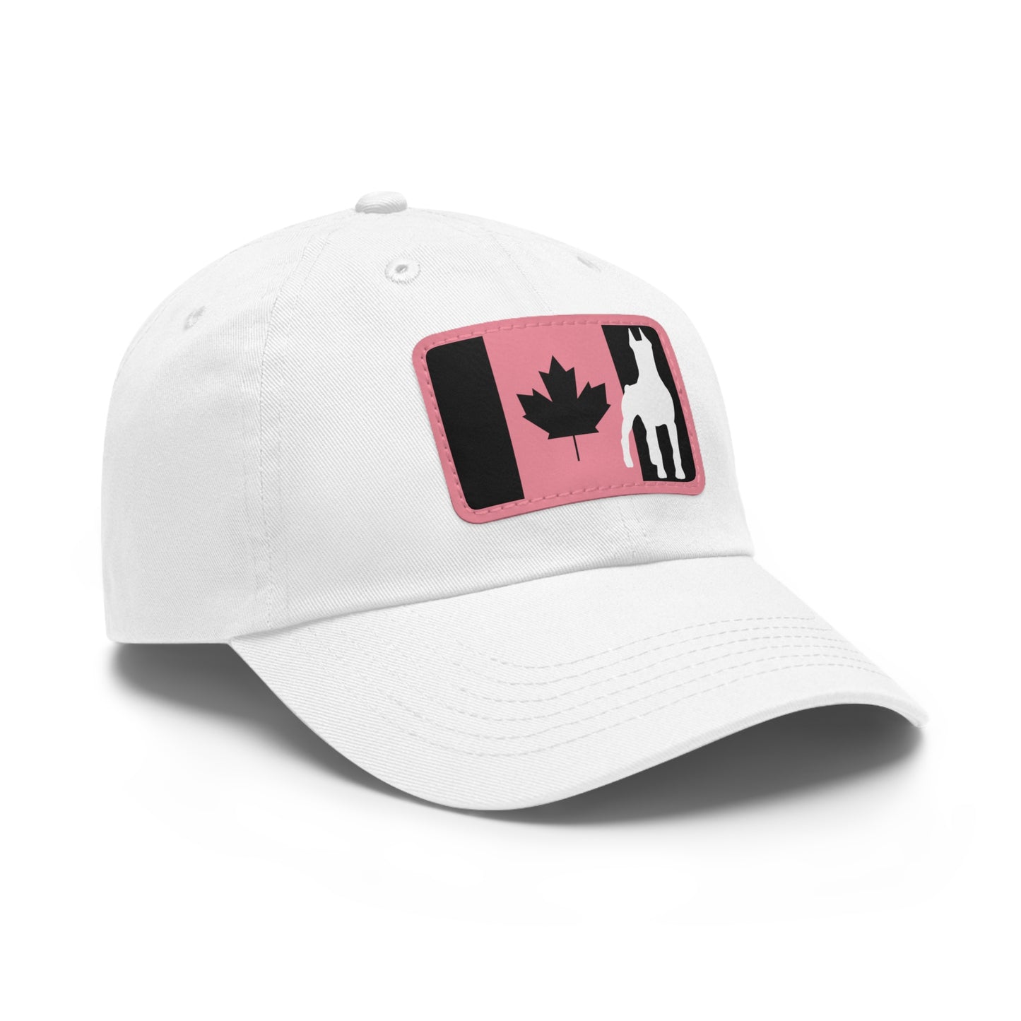 Doberman Protect Canada 1 Dad Hat with Leather Patch (Rectangle)