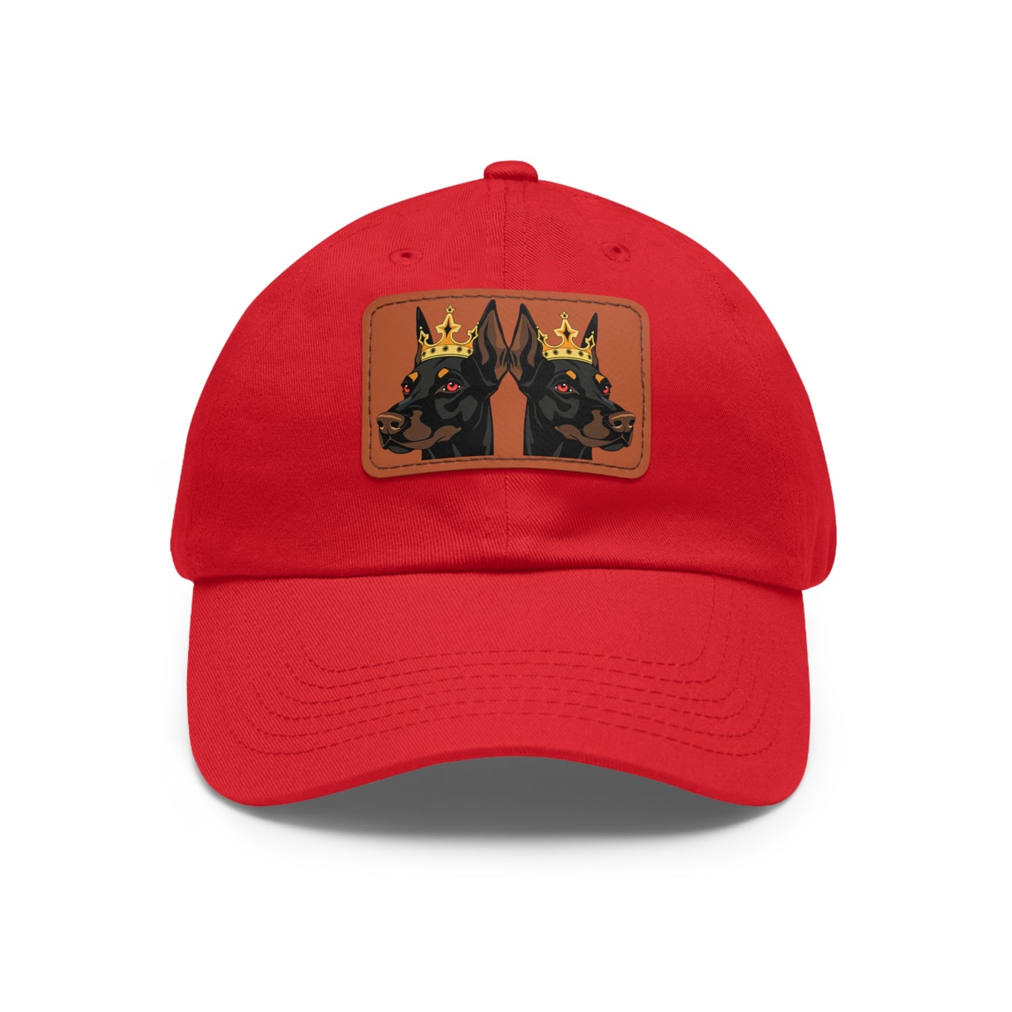 Crown 1 Dad Hat with Leather Patch (Rectangle)