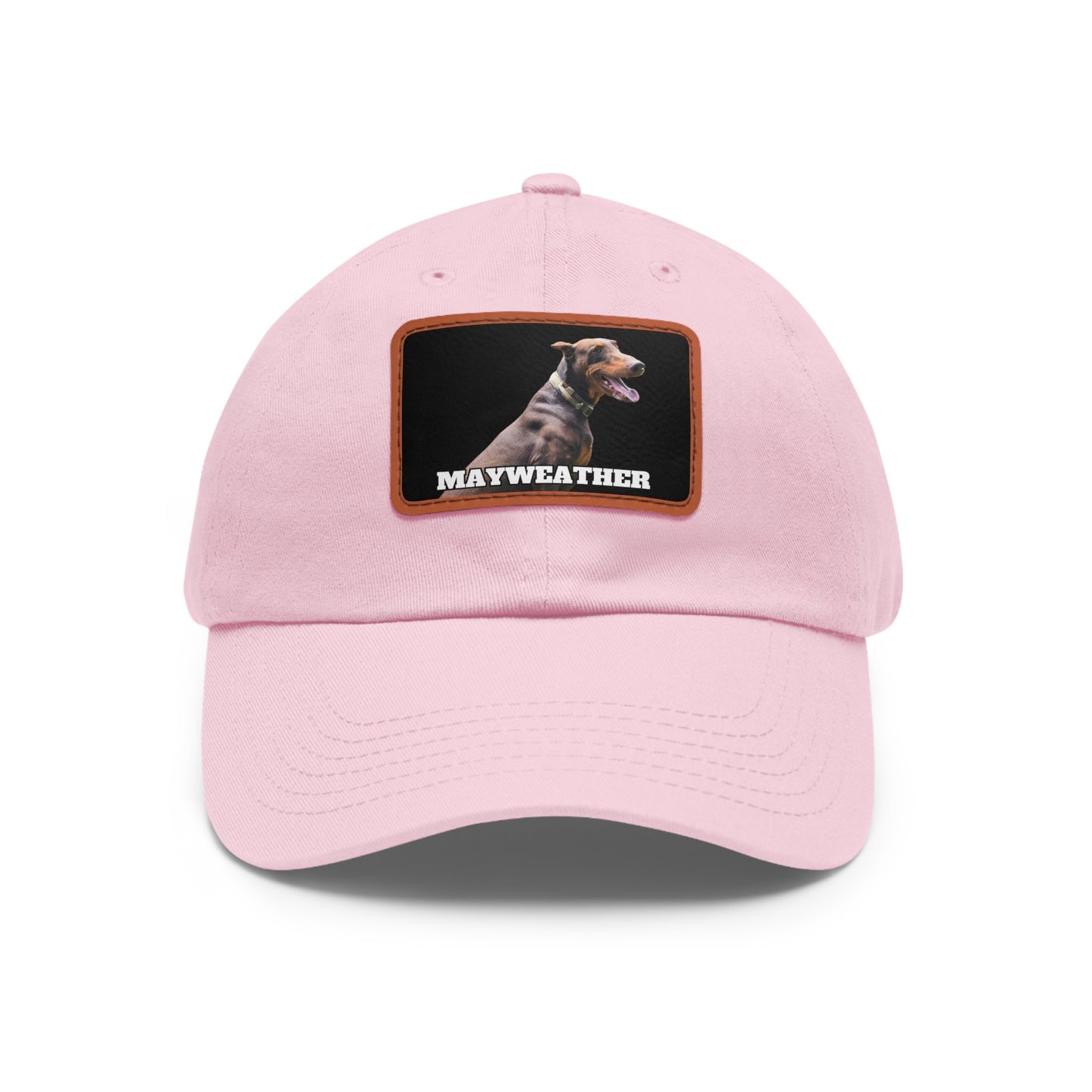 Custom Dad Hat with Leather Patch (Rectangle)