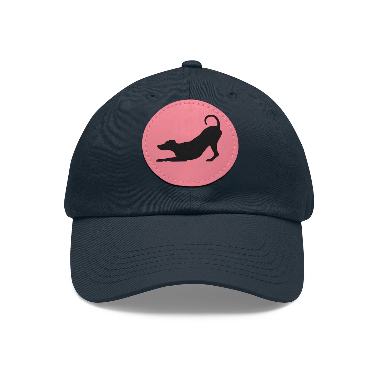 N 4 Dad Hat with Leather Patch (Round)