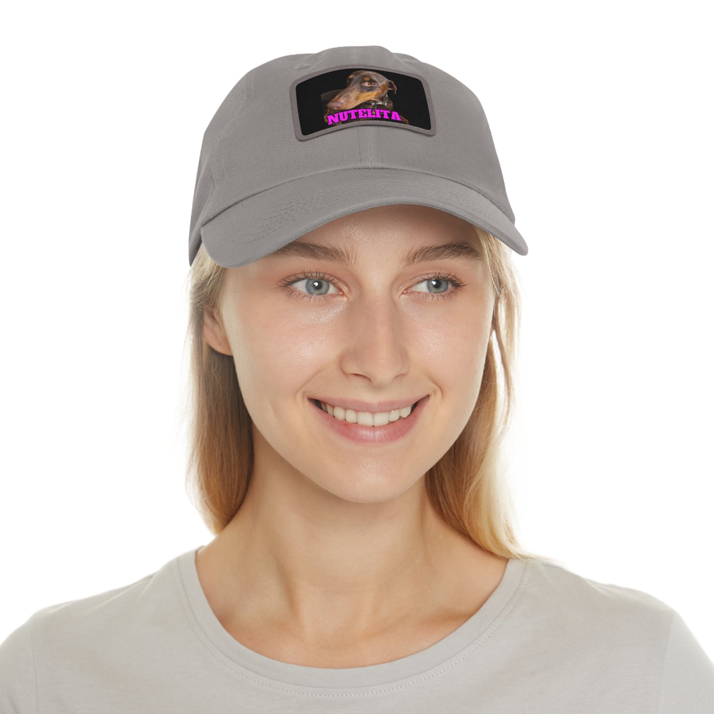 Custom Picture & Text Dad Hat with Leather Patch (Rectangle)