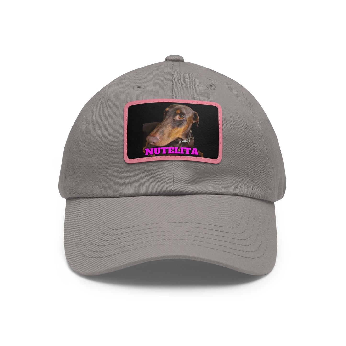 Custom Picture & Text Dad Hat with Leather Patch (Rectangle)