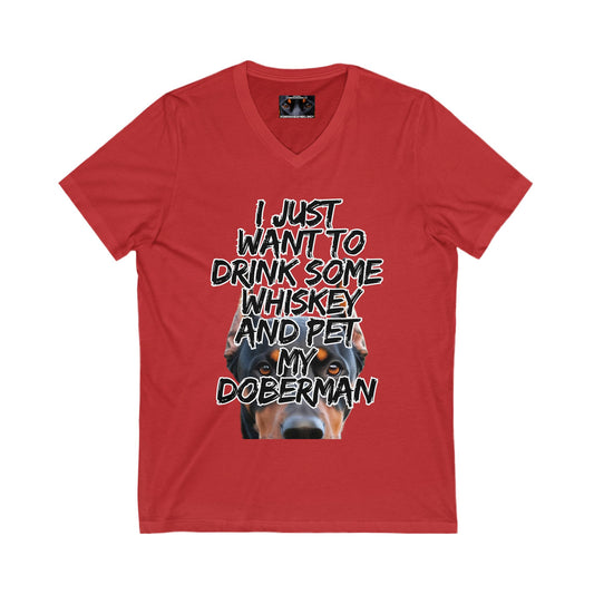 Just 1 Unisex Jersey Short Sleeve V-Neck Tee