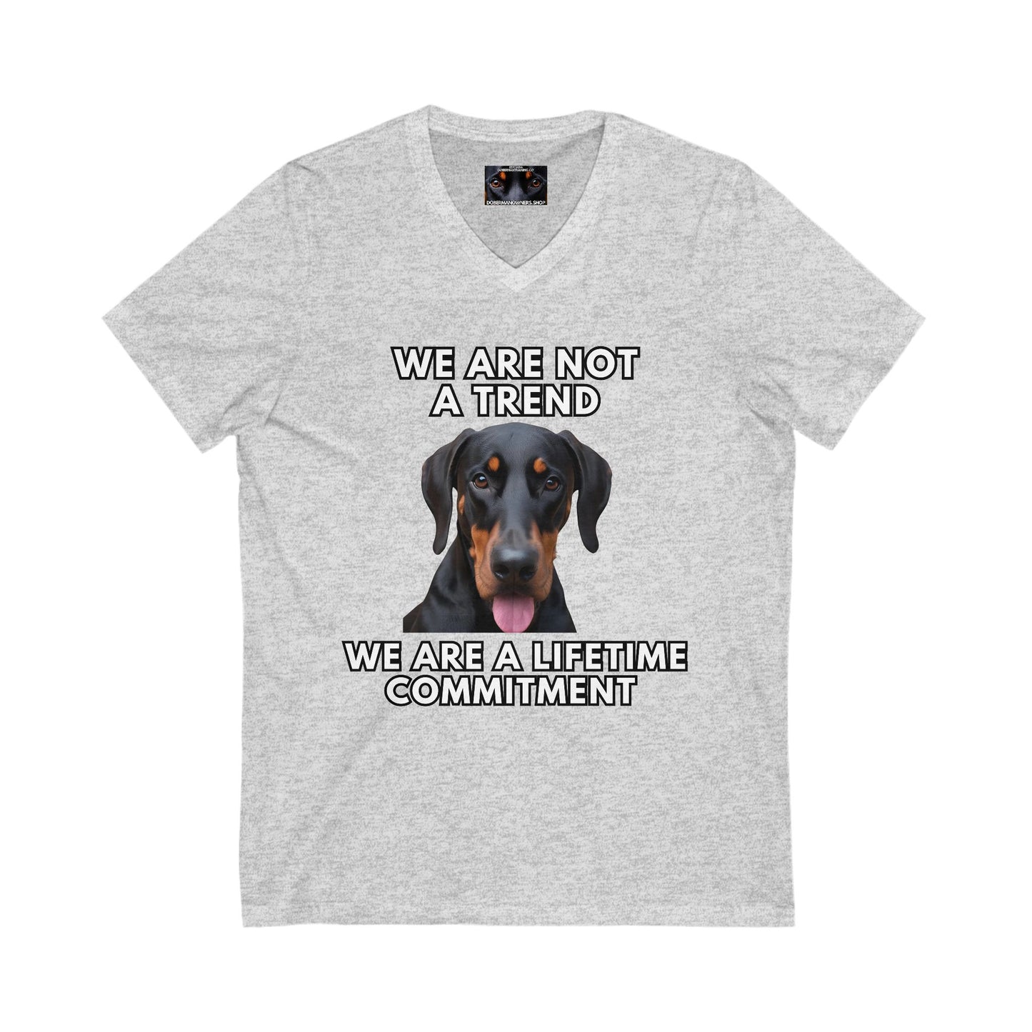 Adopt 10 Private Label Unisex Jersey Short Sleeve V-Neck Tee