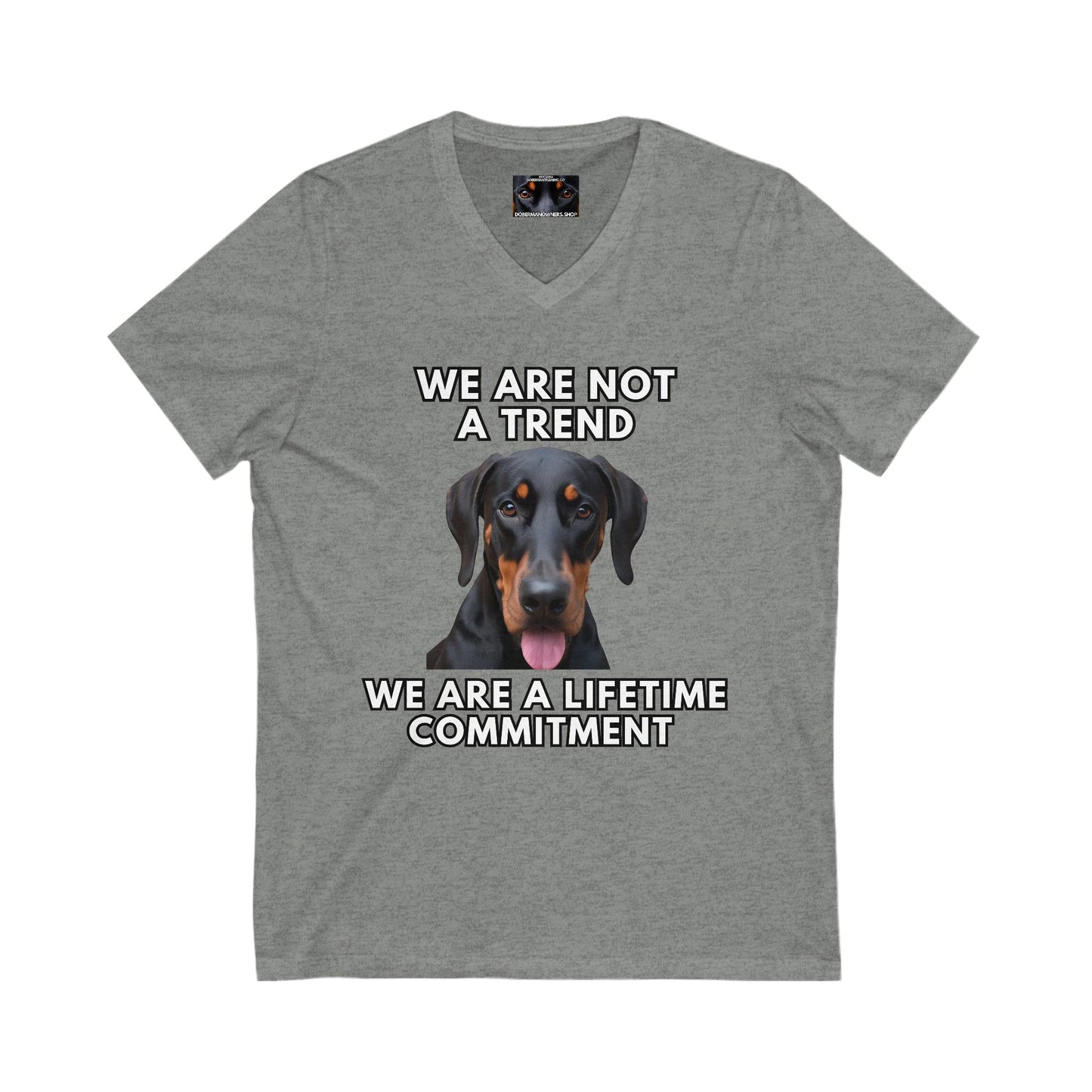 Adopt 10 Private Label Unisex Jersey Short Sleeve V-Neck Tee
