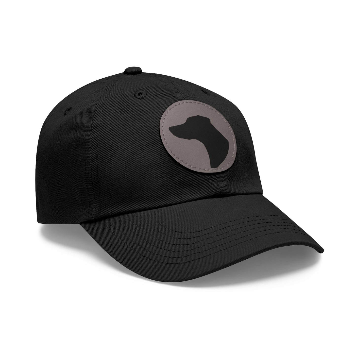 N 7 Dad Hat with Leather Patch (Round)