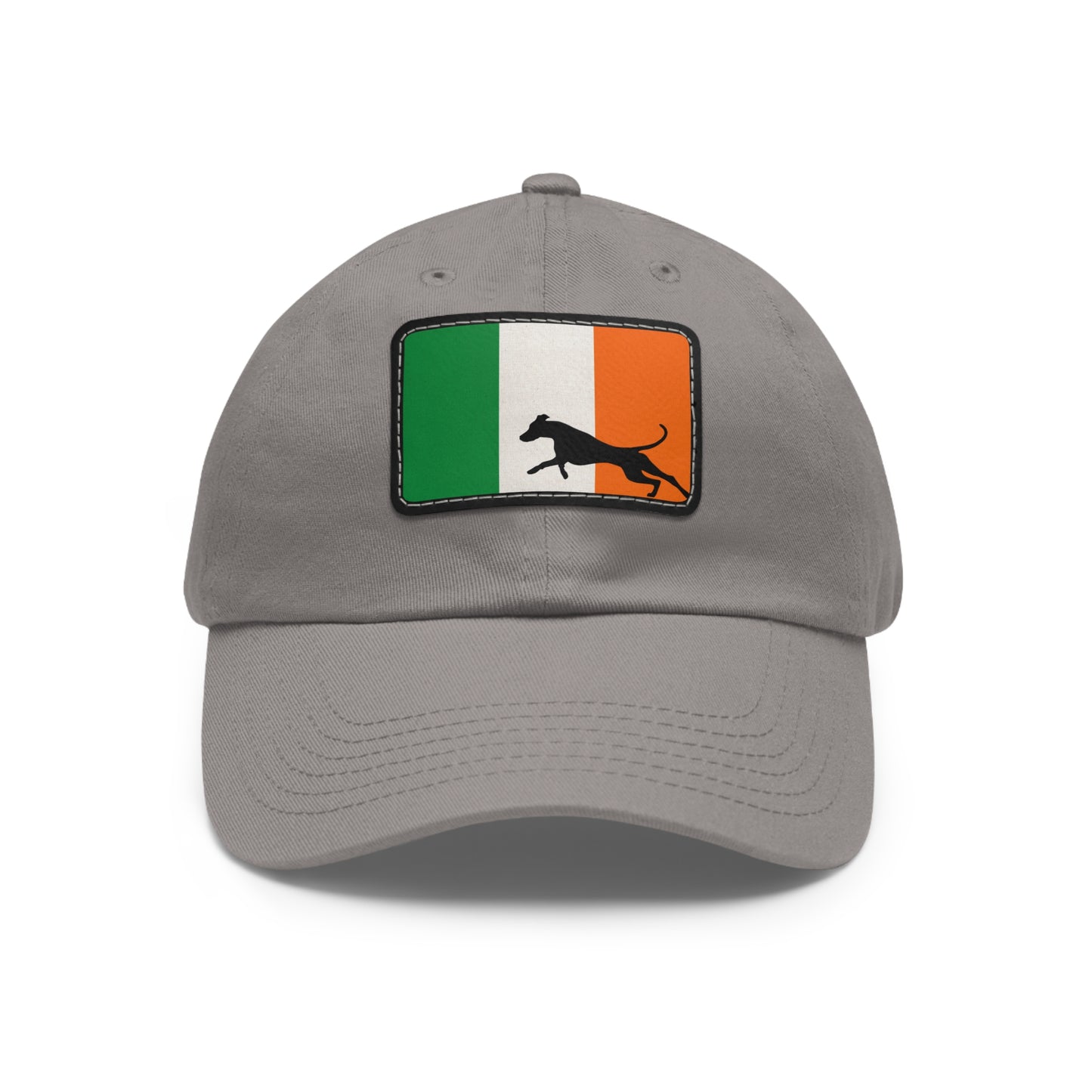 Doberman Ireland Protect 1 Dad Hat with Leather Patch (Rectangle)