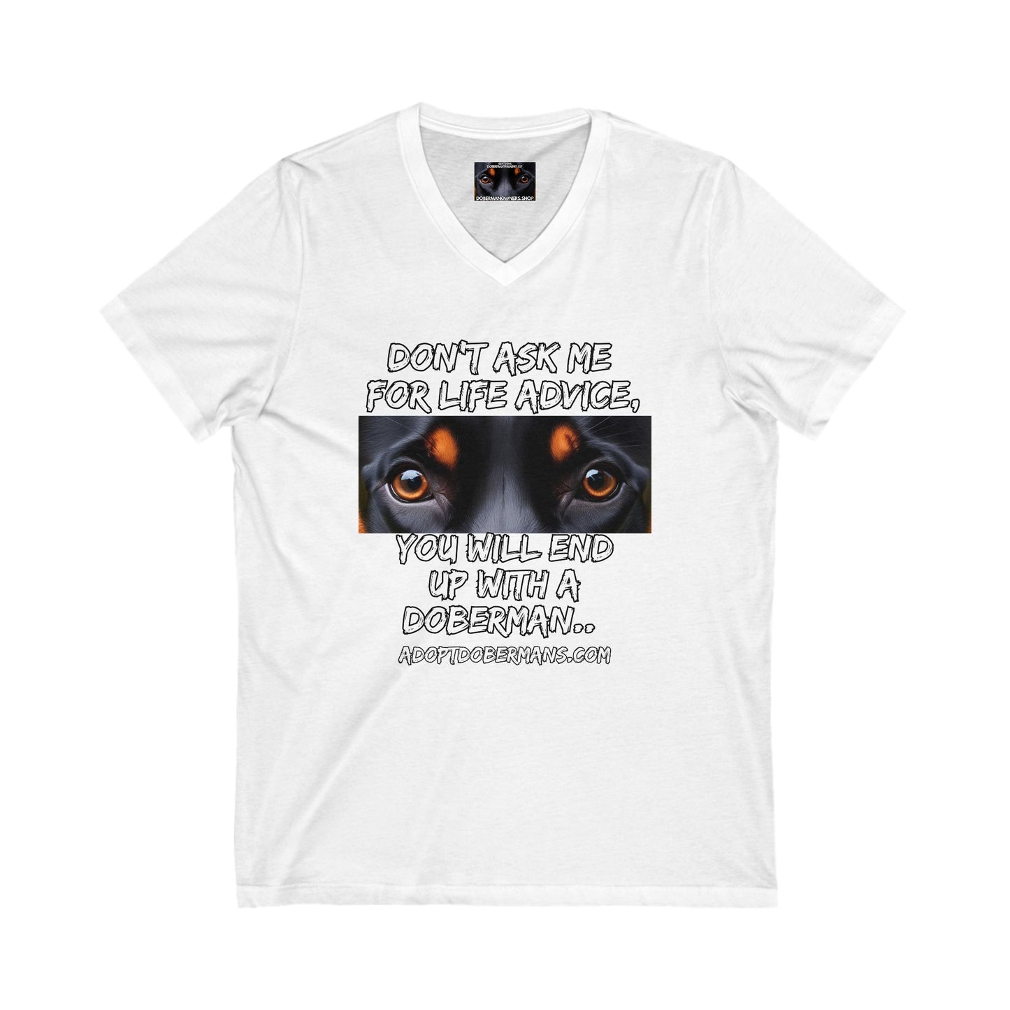 Adopt 4 Private Label Unisex Jersey Short Sleeve V-Neck Tee