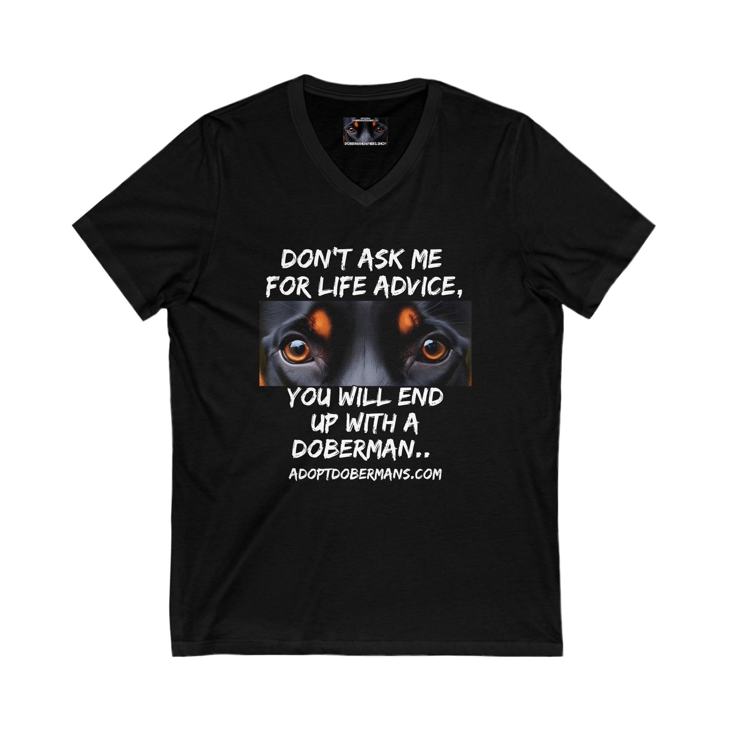 Adopt 4 Private Label Unisex Jersey Short Sleeve V-Neck Tee