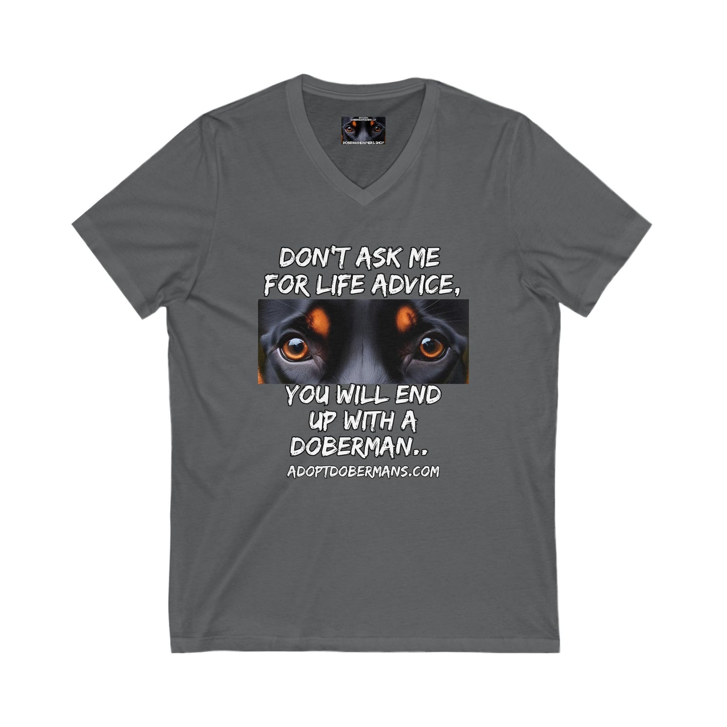 Adopt 4 Private Label Unisex Jersey Short Sleeve V-Neck Tee