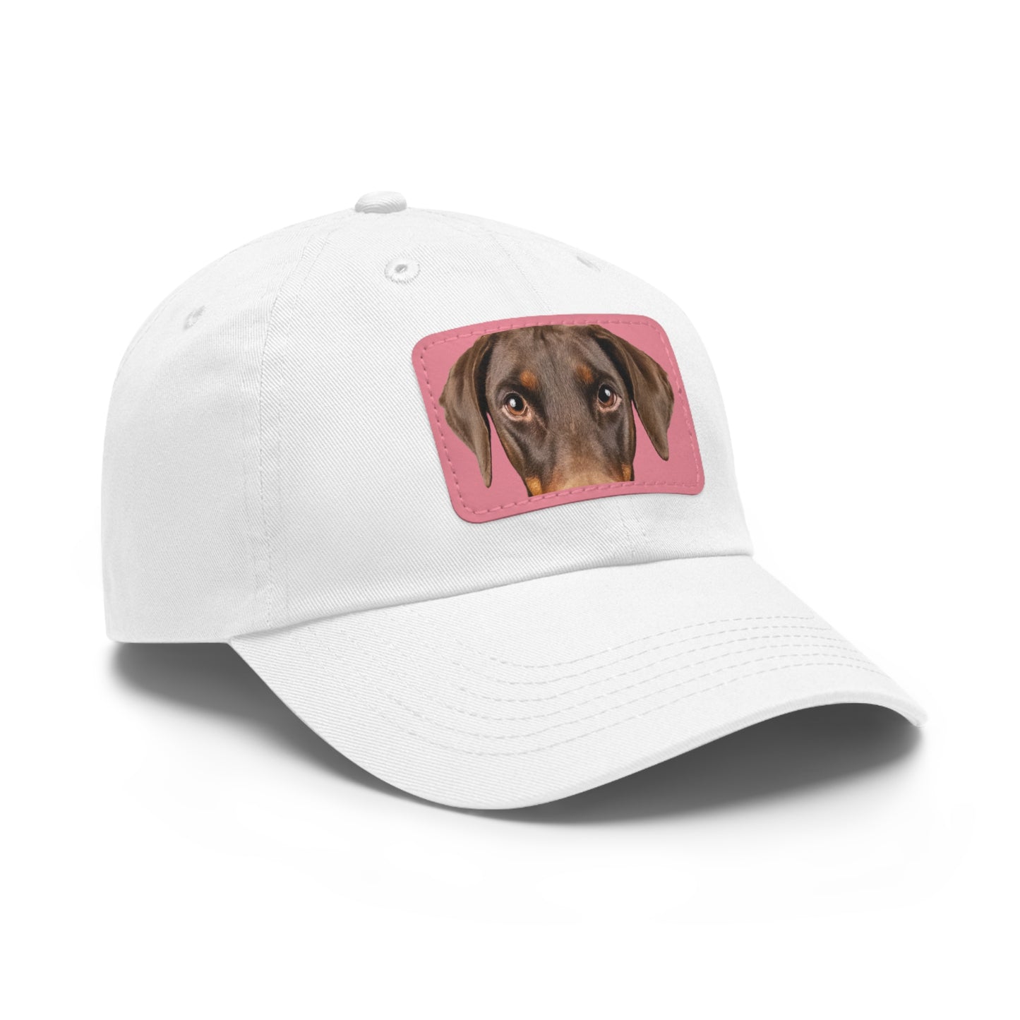 Doberman N 1 Rust Dad Hat with Leather Patch (Rectangle)