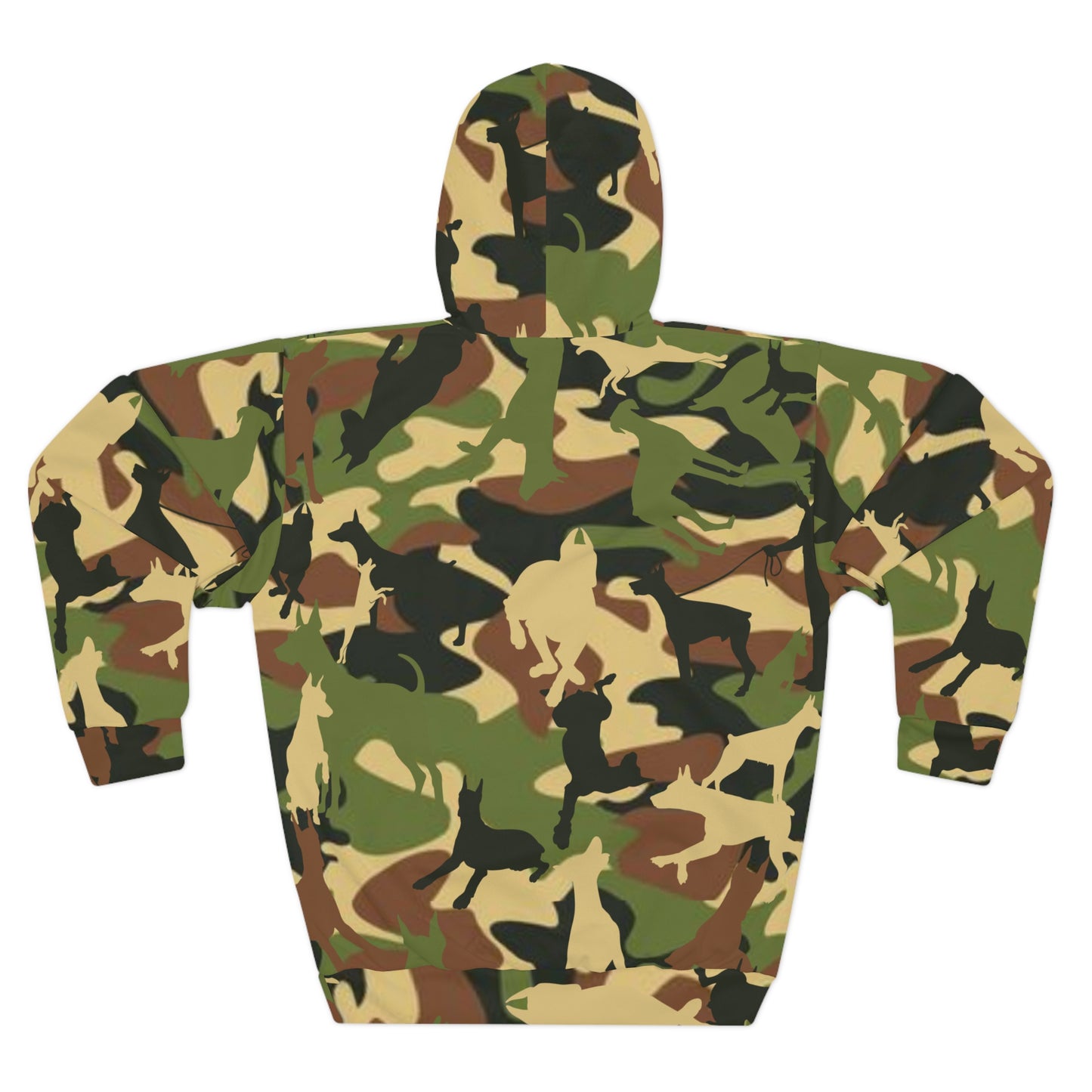 Doberman Camo 3 Unisex Pullover Hoodie (AOP)