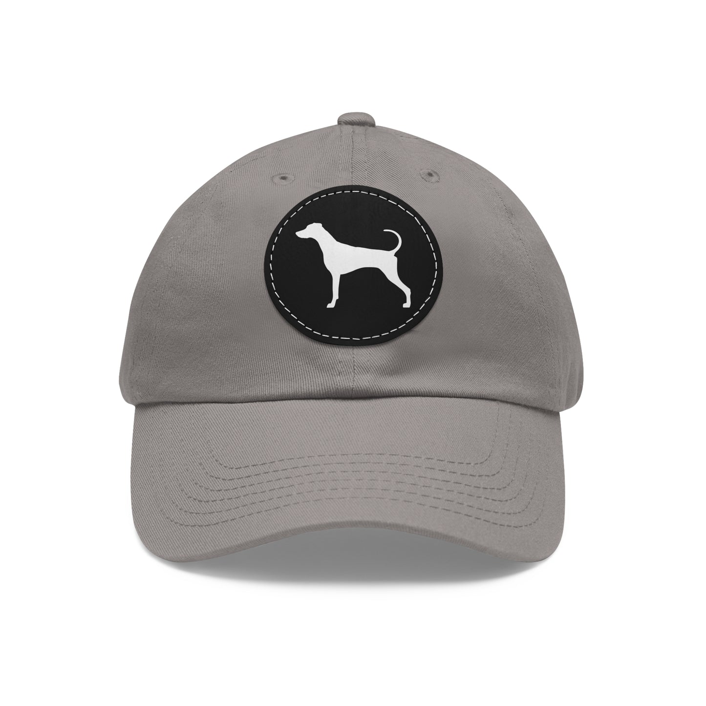 N 8 Dad Hat with Leather Patch (Round)