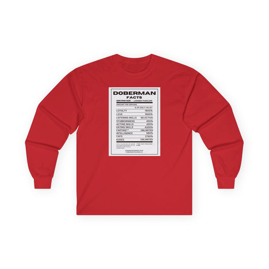 Doberman Facts 1 Unisex Ultra Cotton Long Sleeve Tee