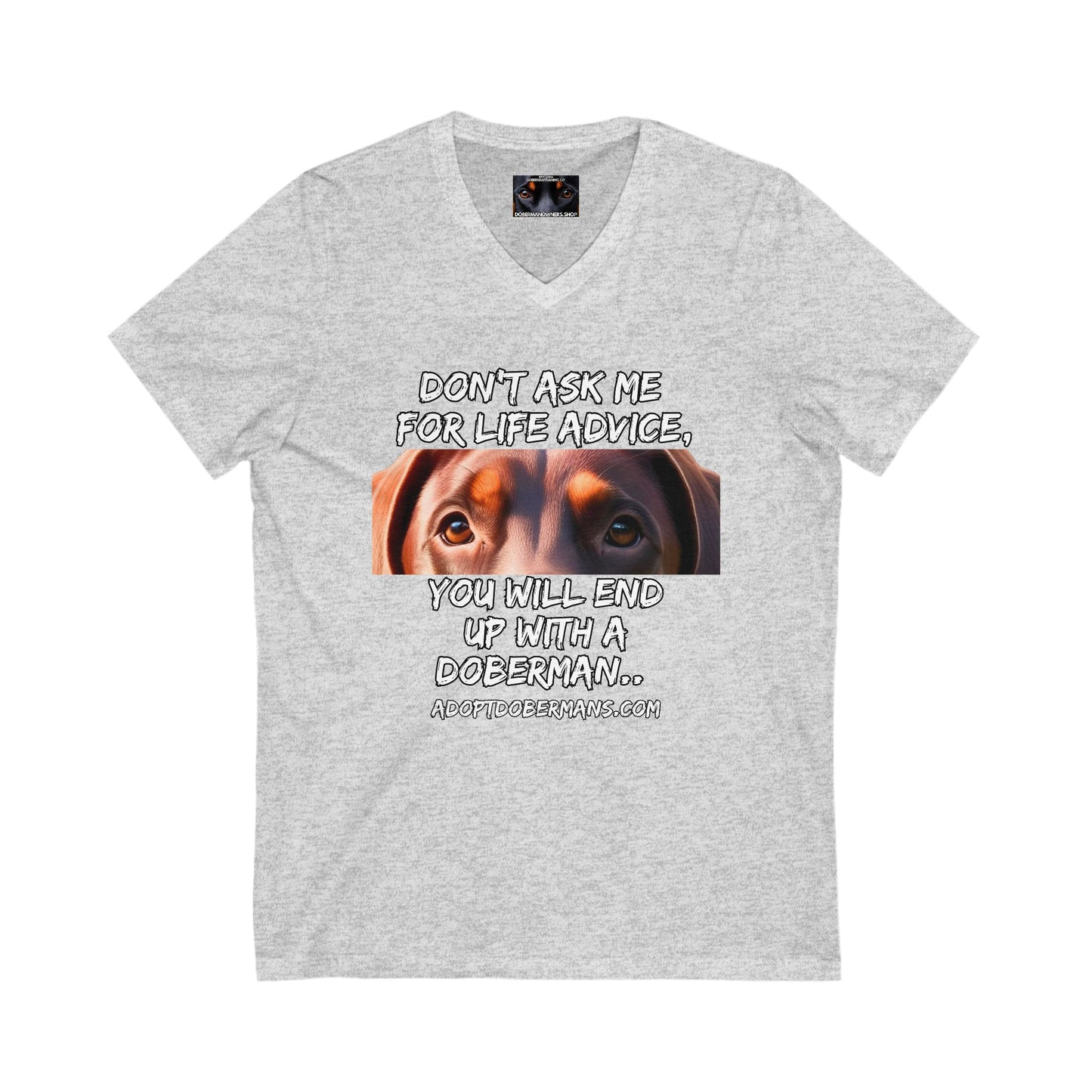 Adopt 5 Private Label Unisex Jersey Short Sleeve V-Neck Tee