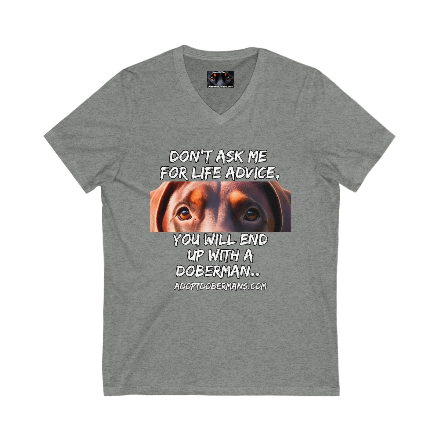 Adopt 5 Private Label Unisex Jersey Short Sleeve V-Neck Tee