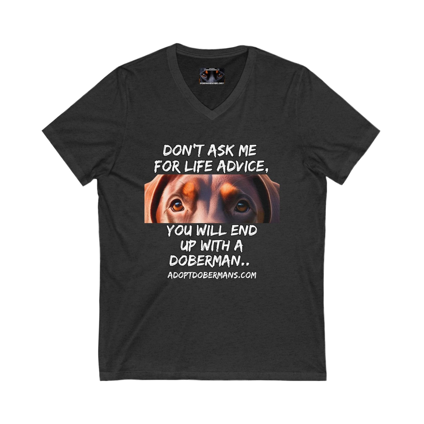 Adopt 5 Private Label Unisex Jersey Short Sleeve V-Neck Tee