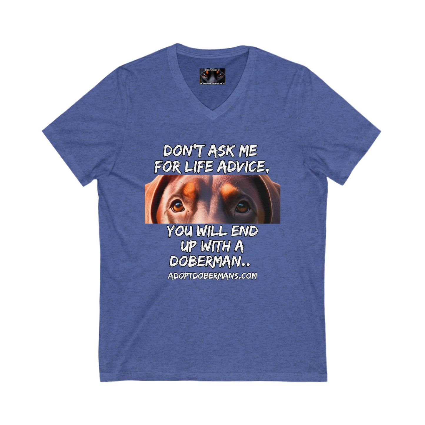 Adopt 5 Private Label Unisex Jersey Short Sleeve V-Neck Tee