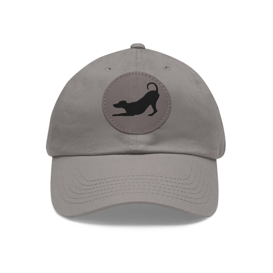 N 4 Dad Hat with Leather Patch (Round)