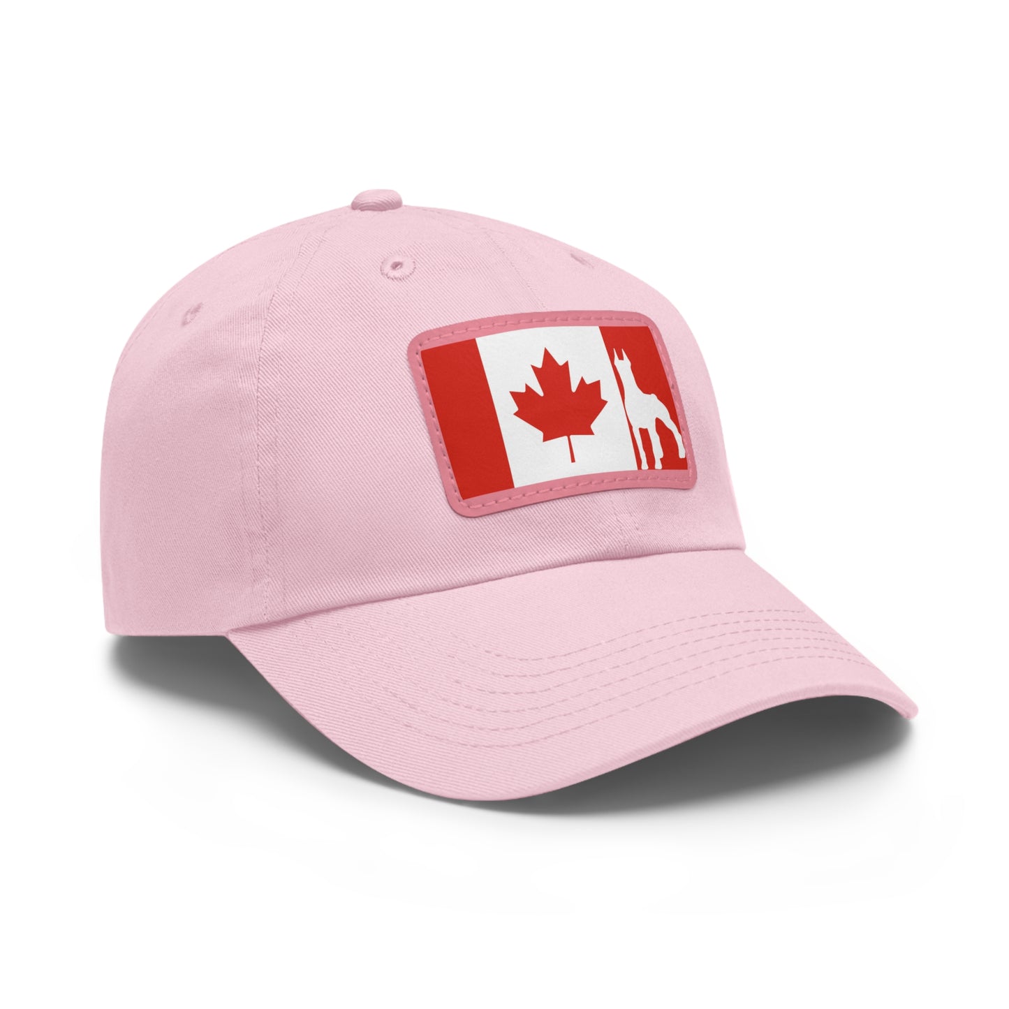 Doberman Protect Canada 2 Dad Hat with Leather Patch (Rectangle)