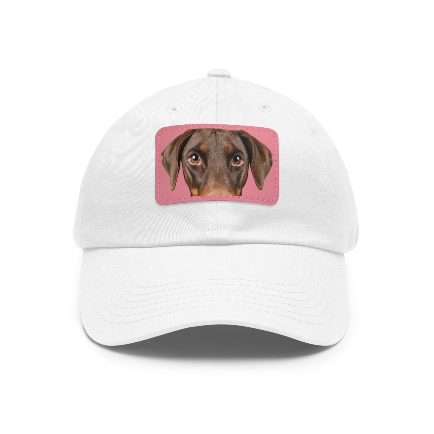 Doberman N 1 Rust Dad Hat with Leather Patch (Rectangle)