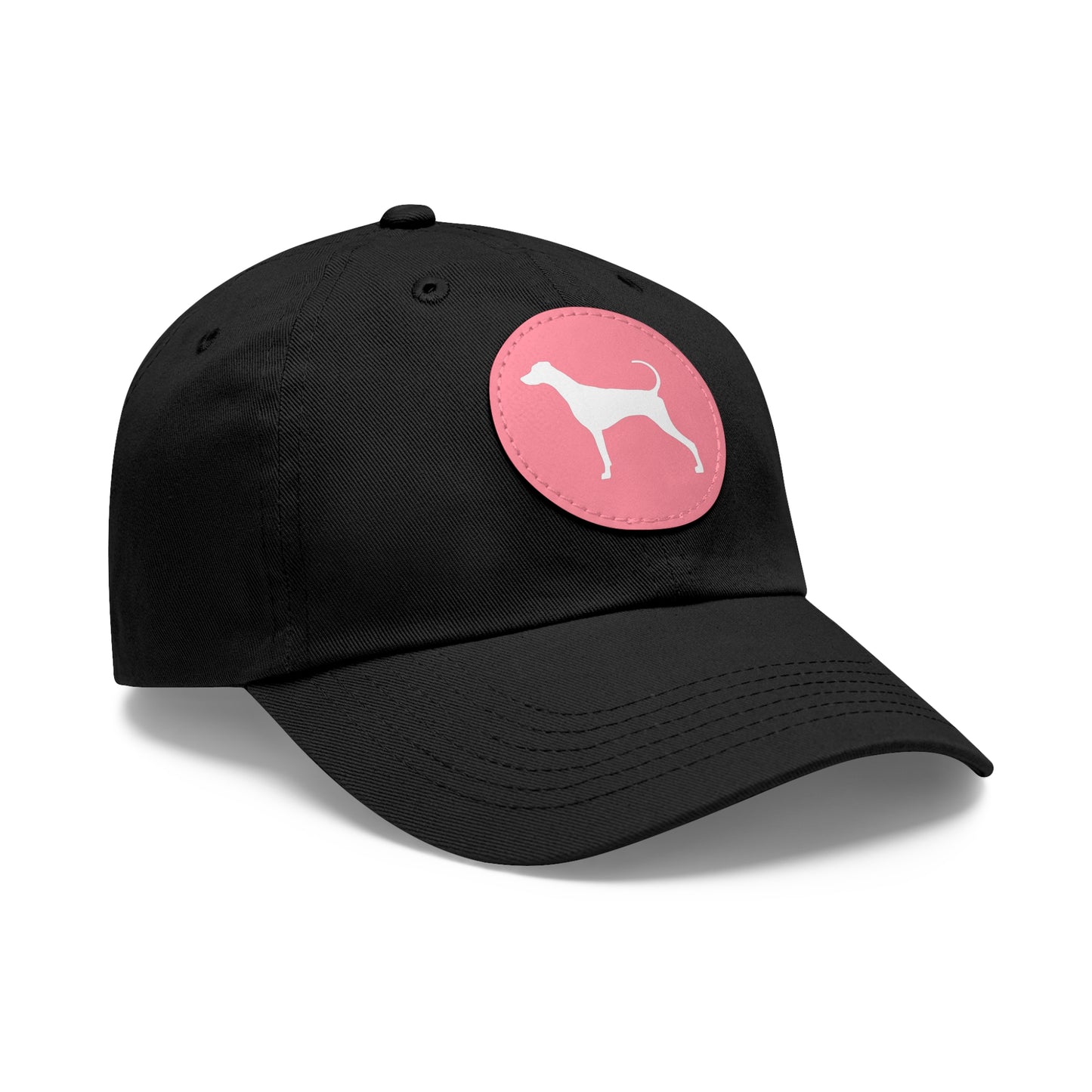 N 8 Dad Hat with Leather Patch (Round)