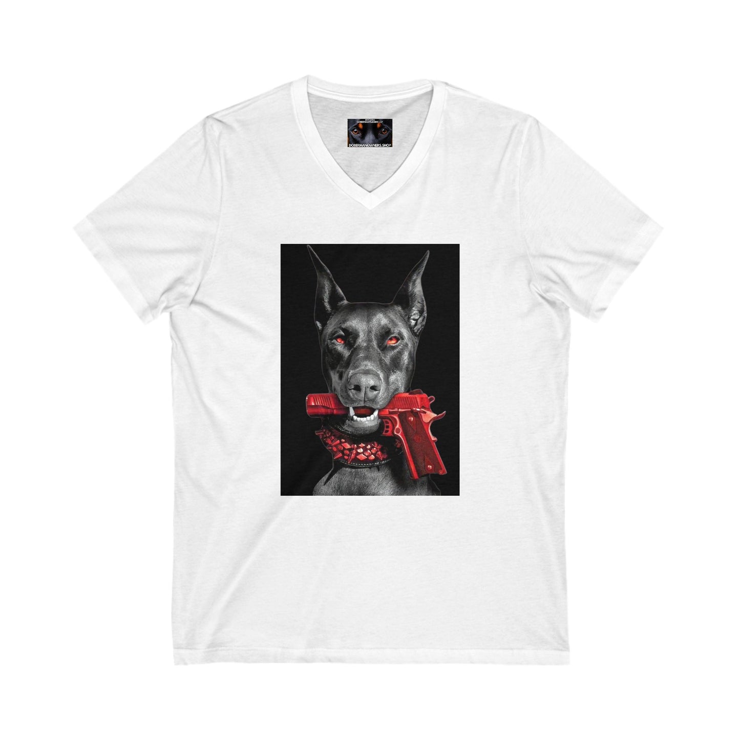 Red 2 Private Label Unisex Jersey Short Sleeve V-Neck Tee