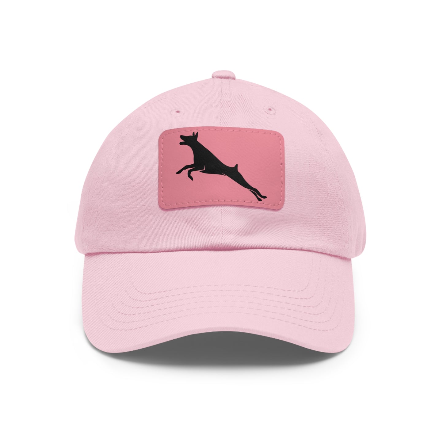 Run 2 Dad Hat with Leather Patch (Rectangle)