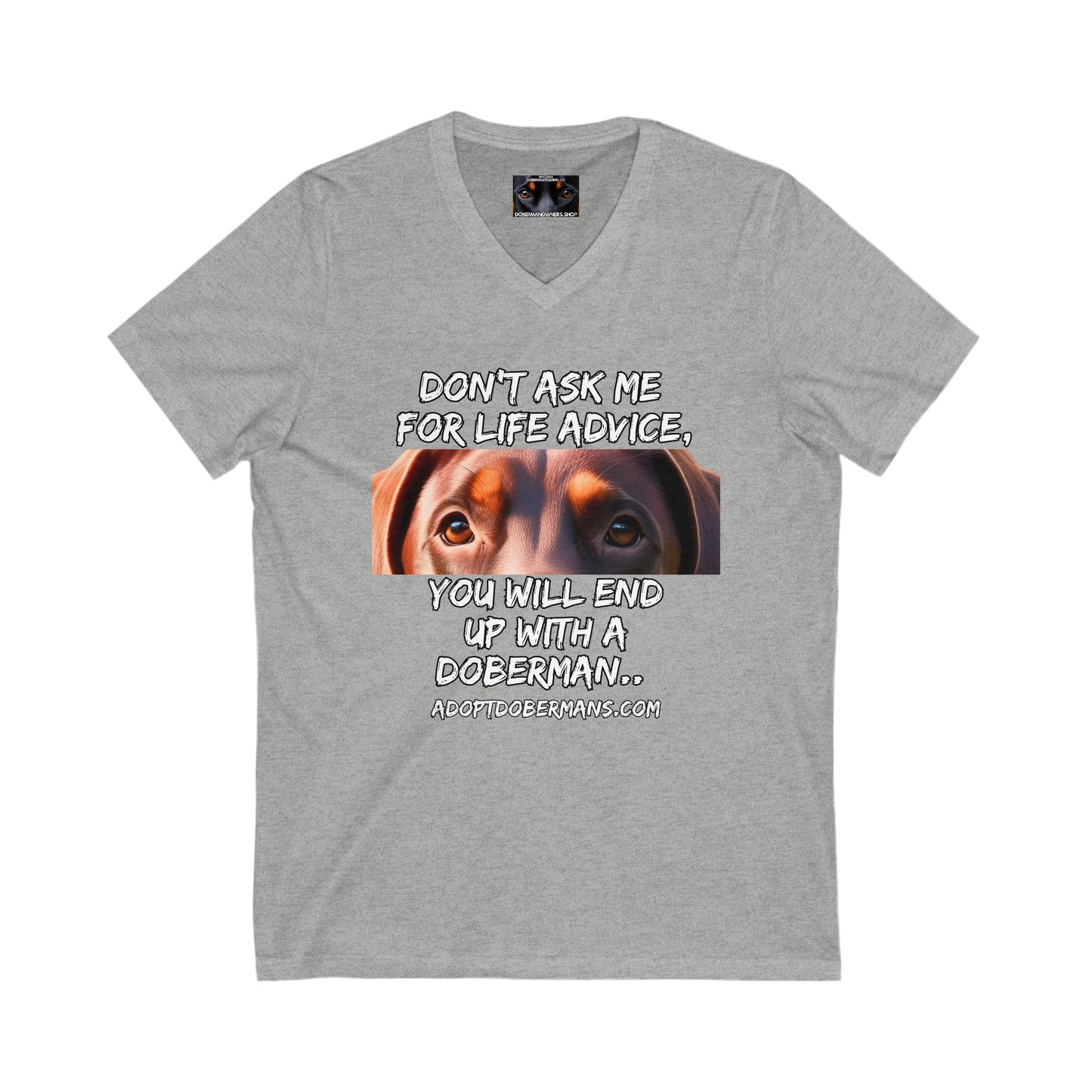 Adopt 5 Private Label Unisex Jersey Short Sleeve V-Neck Tee