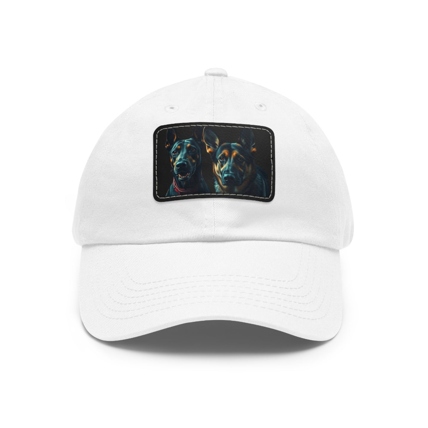 Dynamic Duo Dad Hat with Leather Patch (Rectangle)