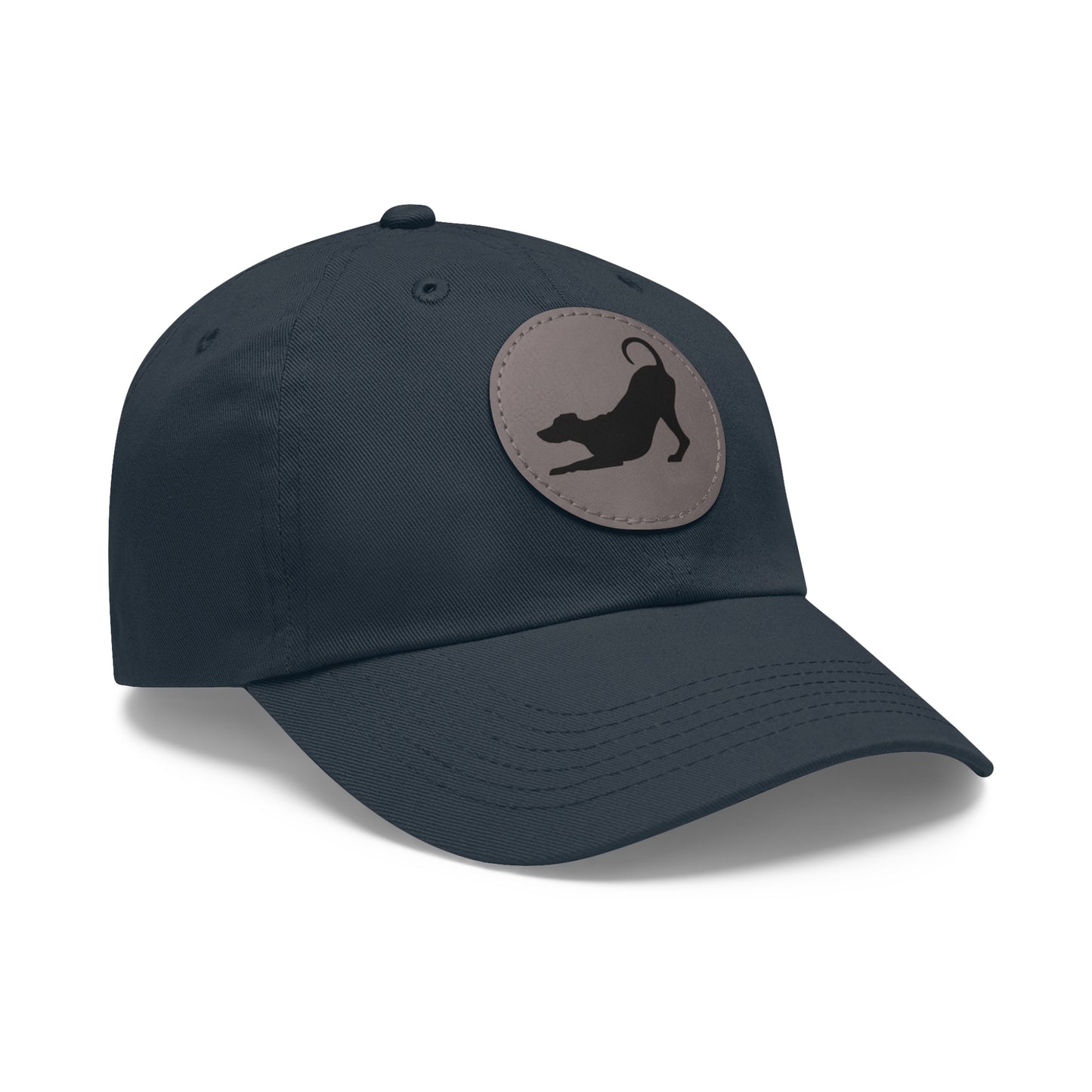 N 4 Dad Hat with Leather Patch (Round)