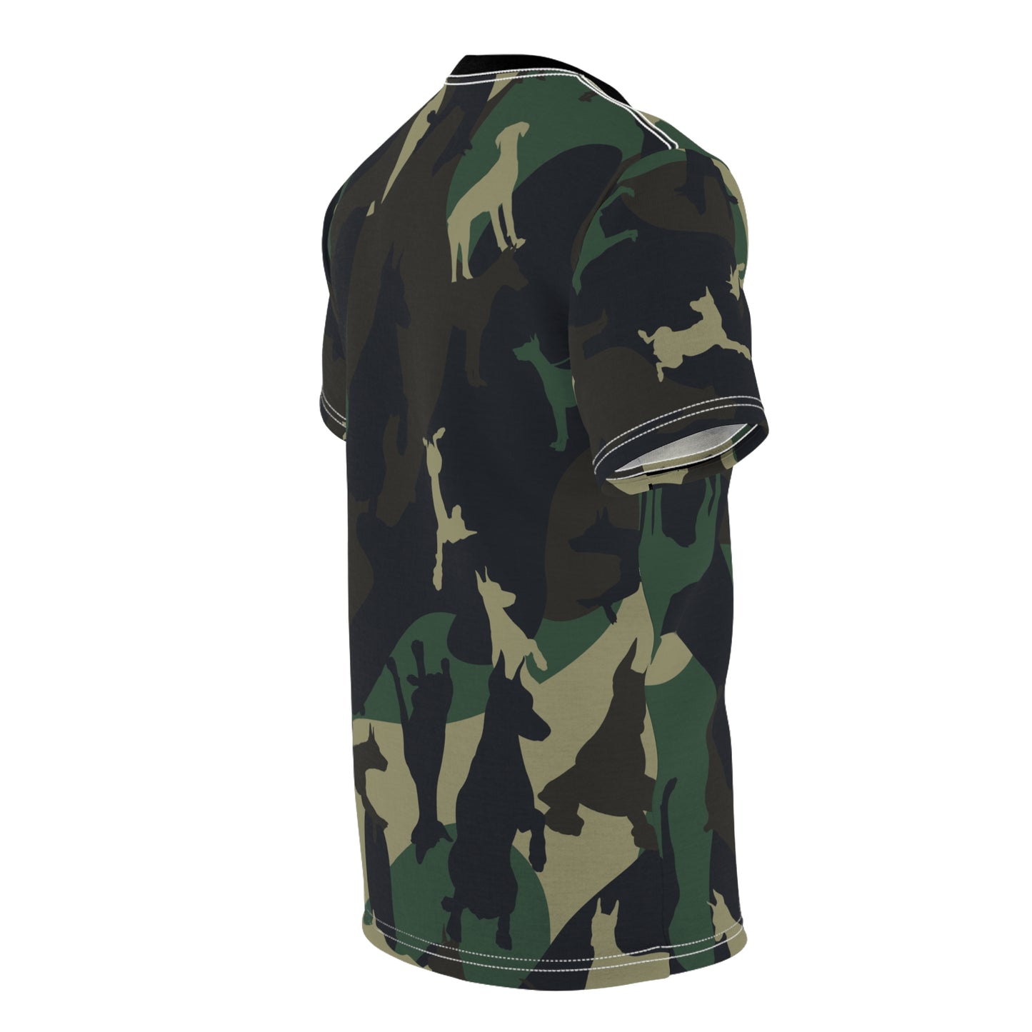 Doberman Camo Patter 1 Unisex Cut & Sew Tee (AOP)