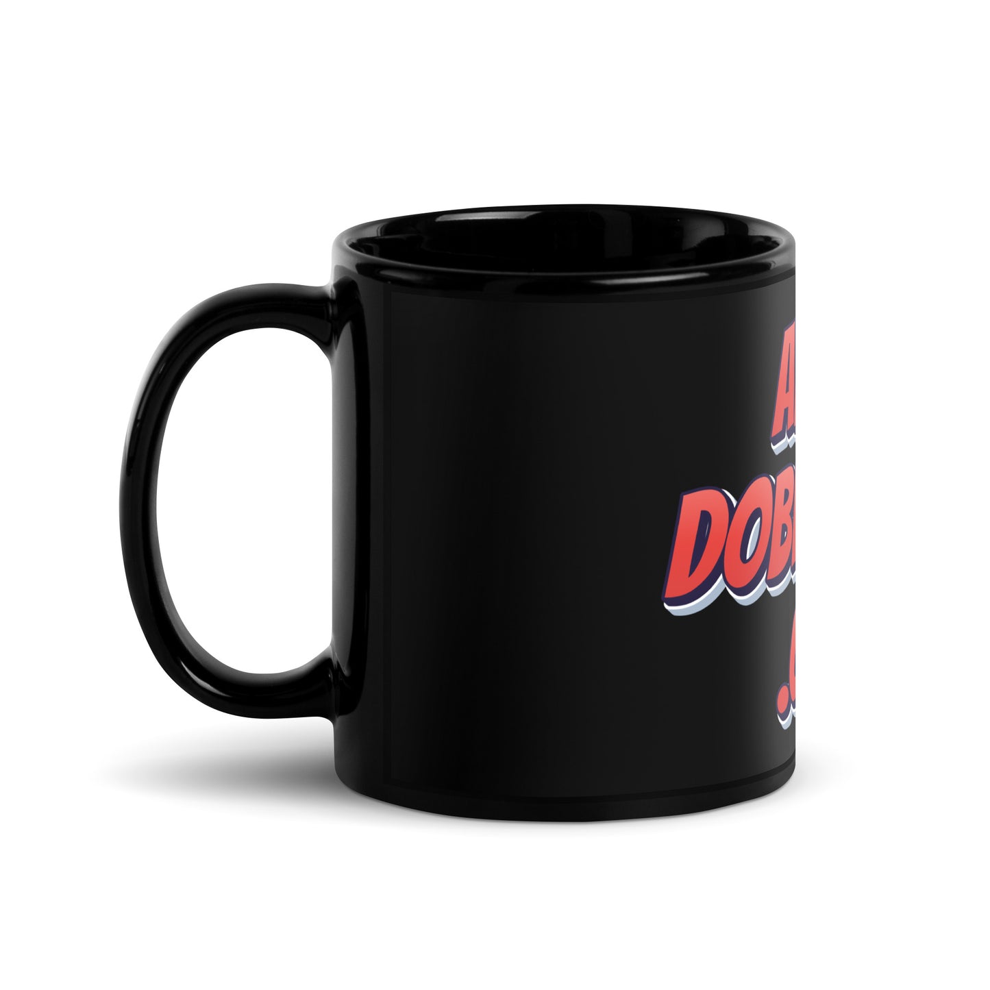 Adopt 1 Black Glossy Mug