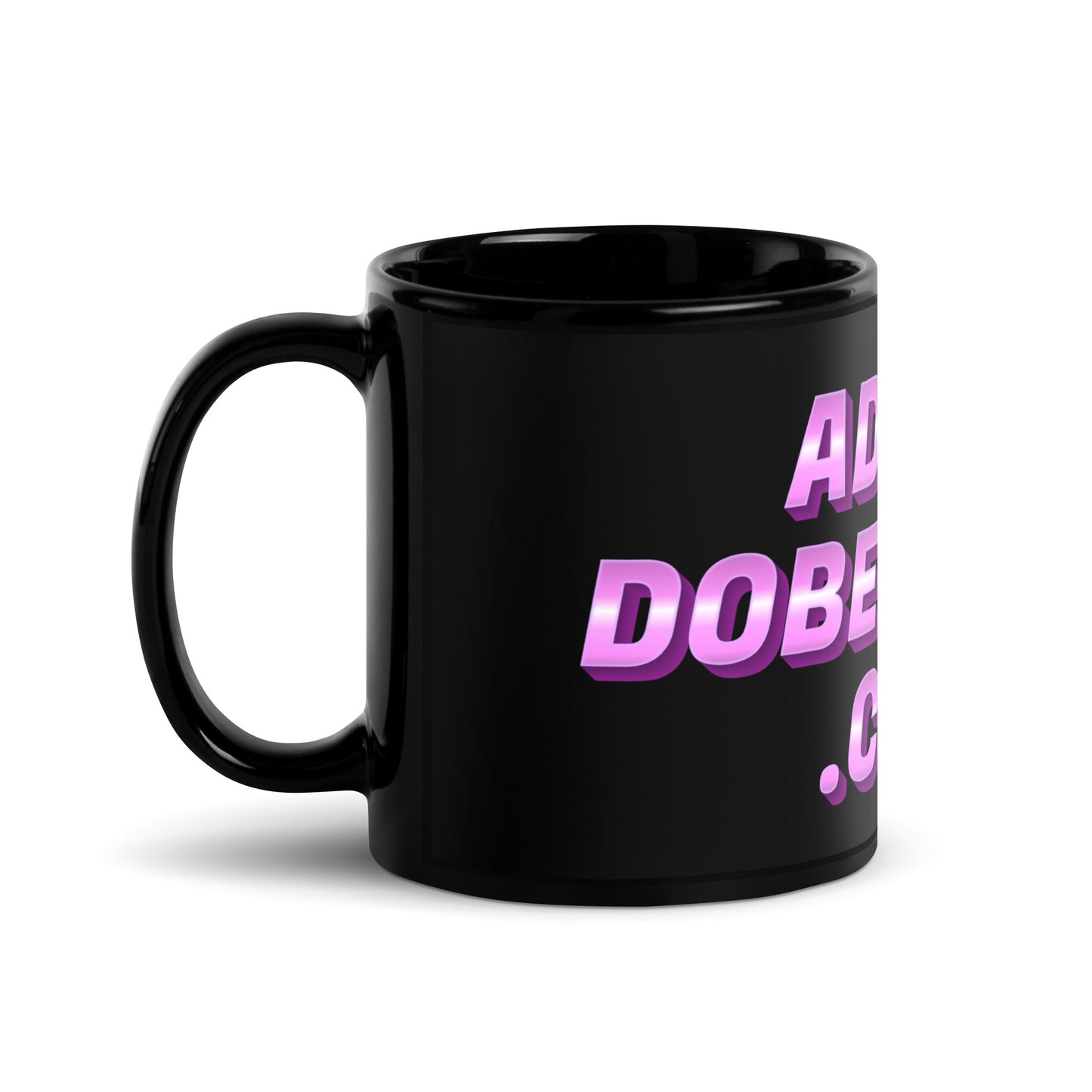 Adopt 3 Black Glossy Mug