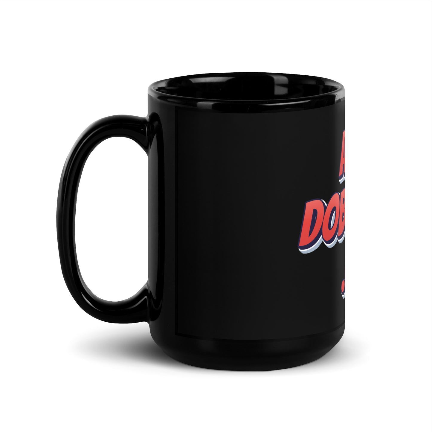 Adopt 1 Black Glossy Mug