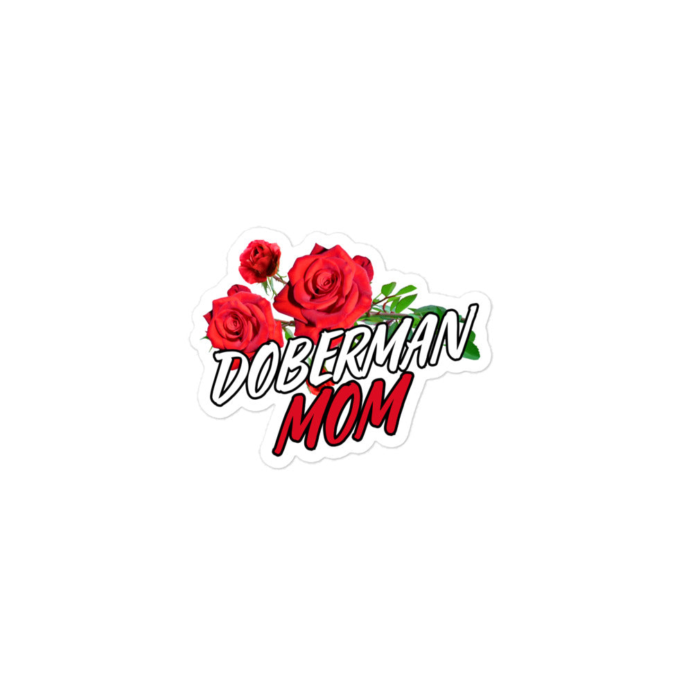 Doberman Mom 2 Bubble-free stickers