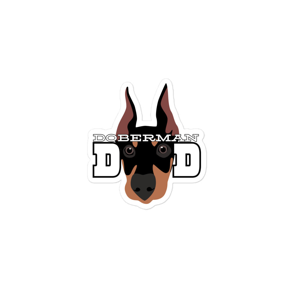 Doberman Dad Bubble-free stickers