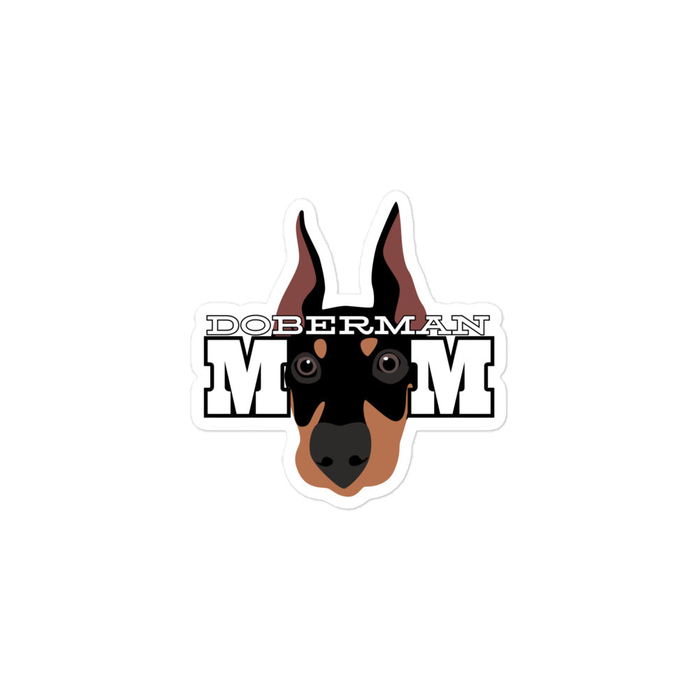 Doberman Mom 11 Bubble-free stickers