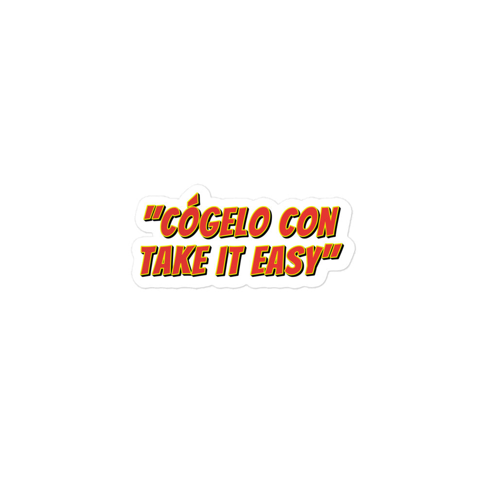 Take it Easy 1 Bubble-free stickers