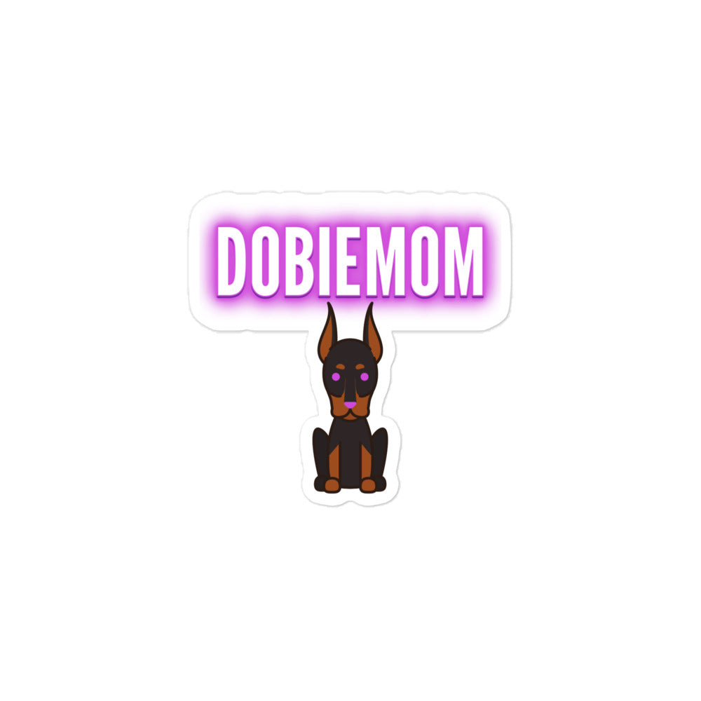 Dobie Mom Bubble-free stickers