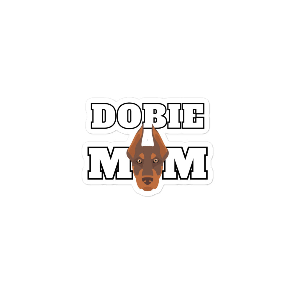 Dobie Mom 3 Bubble-free stickers