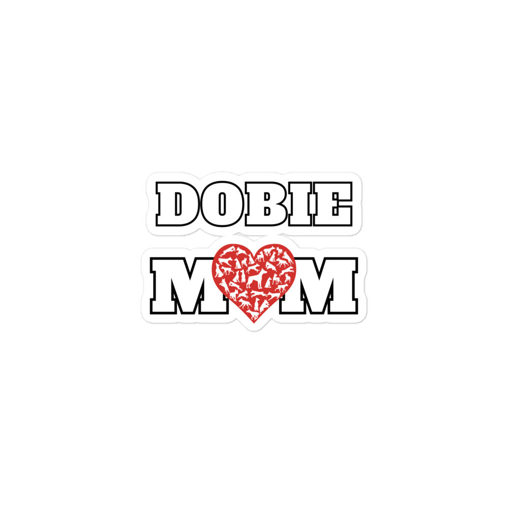 Dobie Mom 4 Bubble-free stickers